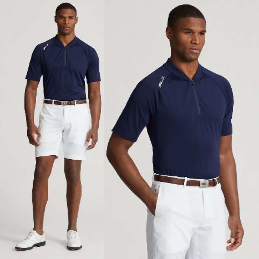 RLX by Ralph Lauren Golf Short Sleeve Zip Henley Shirt